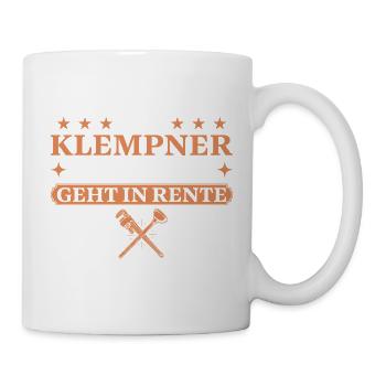 Ruhestand Klempner Legende in Rente - Tasse - Weiß - Rechts