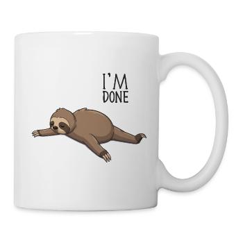 J’en ai fini, paresseux drôle - Mug blanc - blanc - Droite