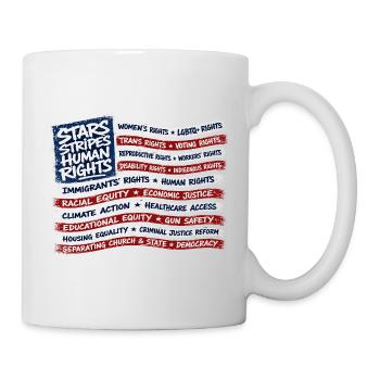 Justice en étoiles et rayures - Mug blanc - blanc - Droite