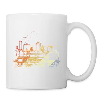 Dessin de locomotive Look vintage - Mug blanc - blanc - Droite