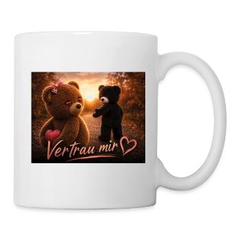 Vertrau mir – Süße Teddybären - Tasse - Weiß - Rechts