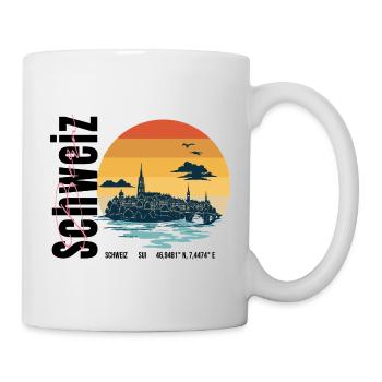 Wiener Abendsonnen-Skyline - Tasse - Weiß - Rechts