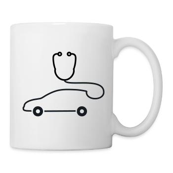 Logo de diagnostic automobile du mécanicien automobile - Mug blanc - blanc - Droite