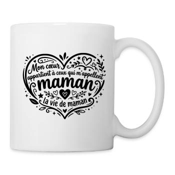 la vie de maman - Mug blanc - blanc - Droite
