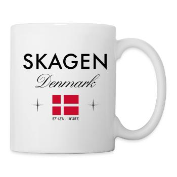 Skagen, Danemark, coordonnées, voyage, souvenir - Mug blanc - blanc - Droite
