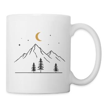 Montagnes Lune - Mug blanc - blanc - Droite