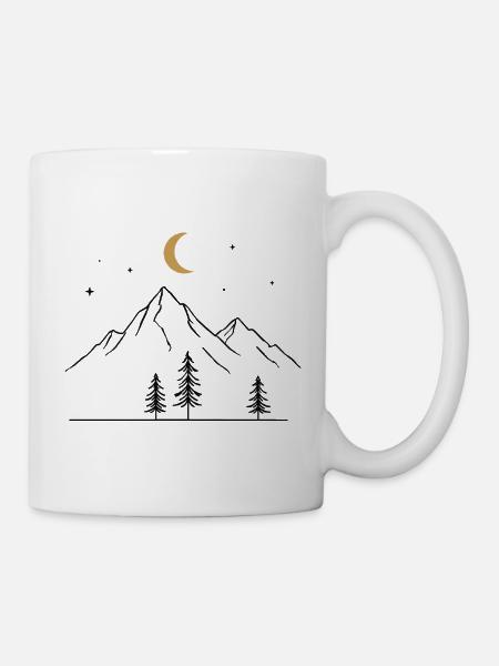 Montagnes Lune - Mug blanc - blanc
