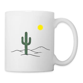 Cactus du désert au soleil - Mug blanc - blanc - Droite