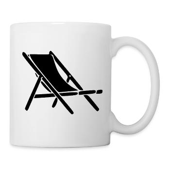 Chaise longue plage Téléchaise longue plage Voyage de vacances à la plage - Mug blanc - blanc - Droite