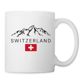 Switzerland Mountain Flag Alps T-Shirt - Mug - white - Right