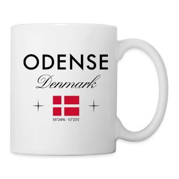Odense Denmark Coordinates Travel Souvenir - Mug - white - Right