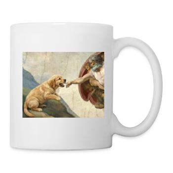 Mème chien God Hand Golden Retriever - Mug blanc - blanc - Droite