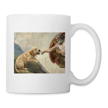Mème chien God Hand Golden Retriever - Mug blanc - blanc - Droite