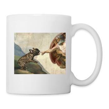 Mème du chien God God Hand du chien bouledogue français - Mug blanc - blanc - Droite