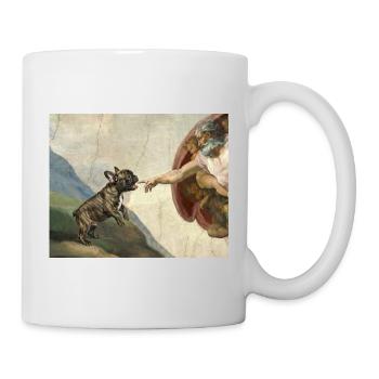Mème du chien God God Hand du chien bouledogue français - Mug blanc - blanc - Droite