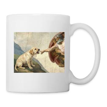 Dog God Hand Labrador Dogs meme - Mug - white - Right