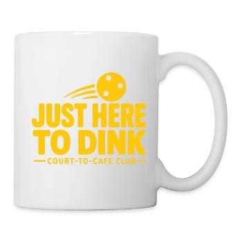 Je viens juste pour Dink Pickleball Butter Yellow Court - Mug blanc - blanc - Droite