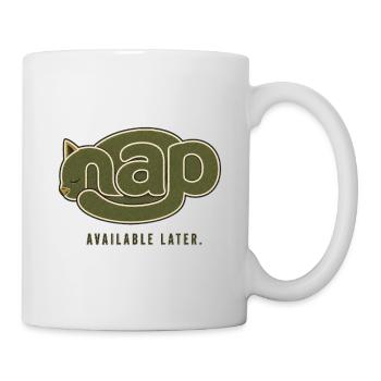 NAP – Disponible plus tard | Chat endormi - Mug blanc - blanc - Droite