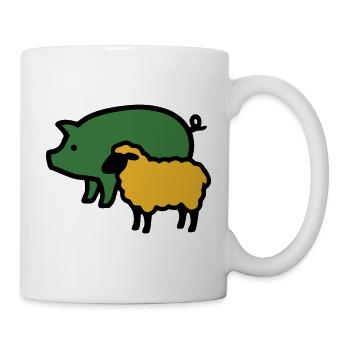 Pig Sheep Farm Icon - Mug - white - Right