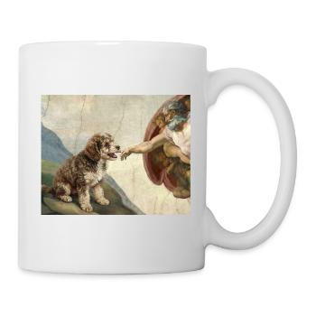 Mème Caniche Main, Chien Dieu - Mug blanc - blanc - Droite