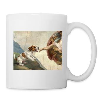 Dog God Hand Beagle Dog meme - Mug - white - Right