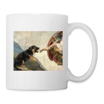 Dog God's Hand Shepherd Dog Meme - Mug - white - Right