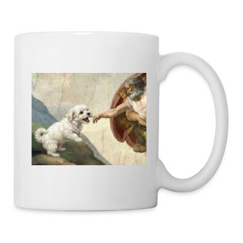 Hund Gottes Hand Malteser Hunde meme - Tasse - Weiß - Rechts