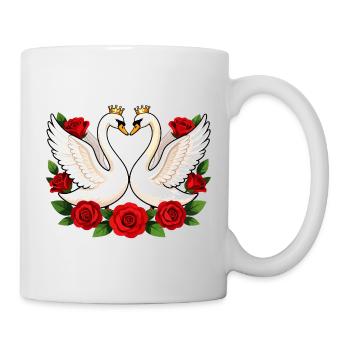 Royal Swan Union with Roses - Mug - white - Right