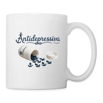 Antidepressive Anker Glitter Logo - Tasse - Weiß - Rechts