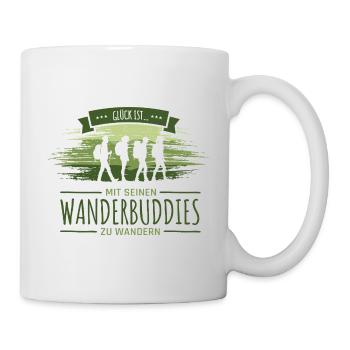 Glück ist mit Lieblingsmenschen zu wandern - Tasse - Weiß - Rechts