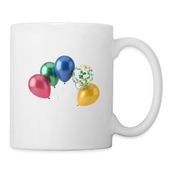 Ballons colorés - Mug blanc - blanc - Droite