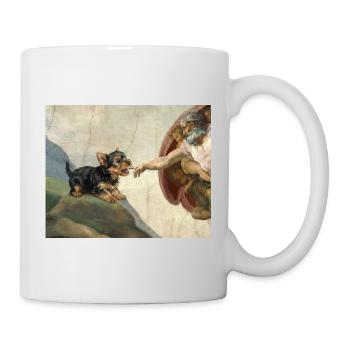 Mème chien God Hand Yorkshire Terrier Dogs - Mug blanc - blanc - Droite