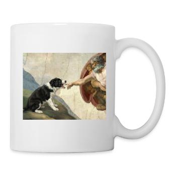 Mème du chien Dog God Hand Border Collie - Mug blanc - blanc - Droite