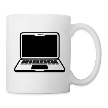 Laptop - Tasse - Weiß - Rechts