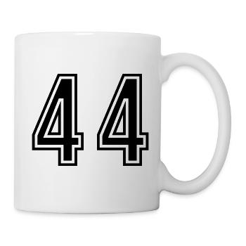 44 Zahl symbol - Tasse - Weiß - Rechts