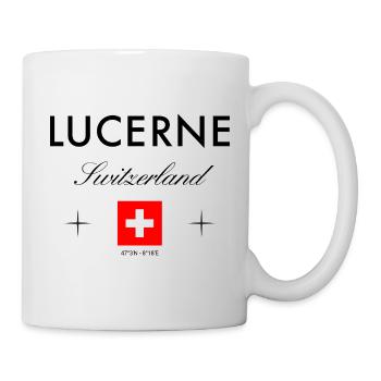 Lucerne Switzerland Coordinates Travel Souvenir - Mug - white - Right
