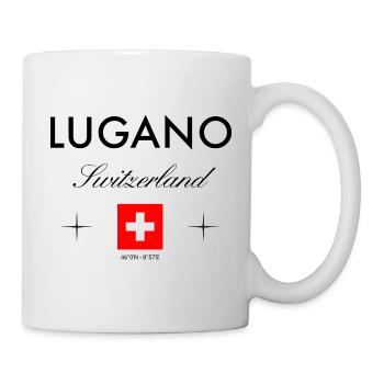 Lugano, Suisse, Coordonnées Souvenir de voyage - Mug blanc - blanc - Droite