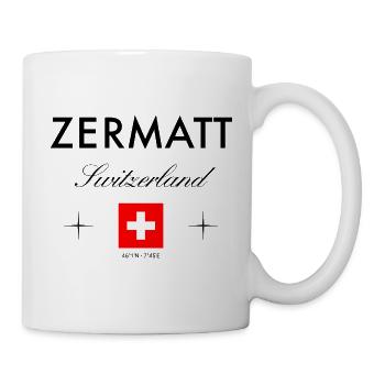 Zermatt Switzerland Coordinates Travel Souvenir - Mug - white - Right