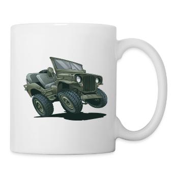 Willys MB Geländewagen Cartoon | RCCX - Tasse - Weiß - Rechts
