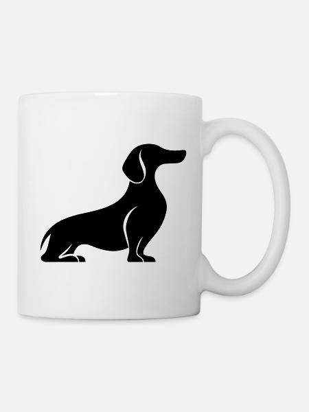 Dackel - Tasse - Weiß