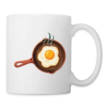 Breakfast Funny Brunch Coffee Pancake Bacon Food - Mug - white - Right