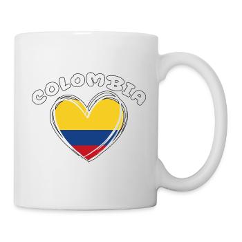 Colombian Flag Colombia Heart Patriotic - Mug - white - Right