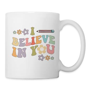 Fleurs rétro Believe In You - Mug blanc - blanc - Droite