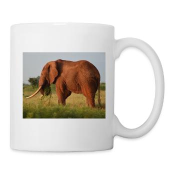 Elefant auf Savanne - Tasse - Weiß - Rechts