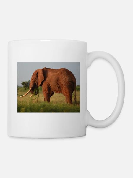 Elephant on Savannah - Mug - white