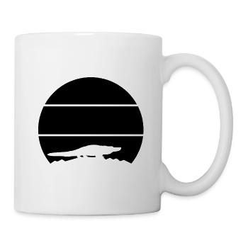 Alligator Sunset Retro Reptiles - Mug - white - Right