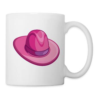 Pinker Cowboyhut - Tasse - Weiß - Rechts