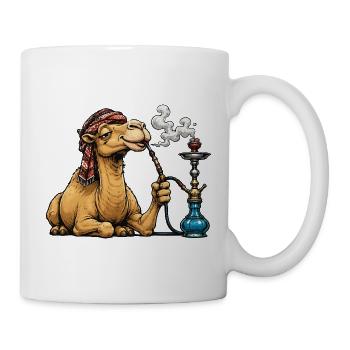 Camel with Shisha Cartoon - Mug - white - Right