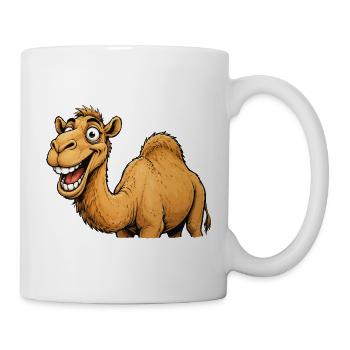 Lachendes Kamel Cartoon - Tasse - Weiß - Rechts