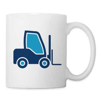Gabelstapler Solid Icon Lager-Logistikausrüstung - Tasse - Weiß - Rechts